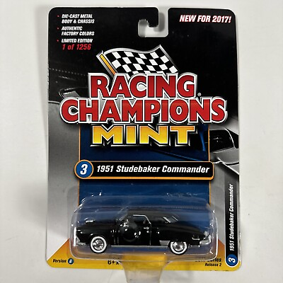 #ad Tomy Racing Champions Mint Black 1951 Studebaker Commander 2017 Set Rel 2 Vers B $25.00