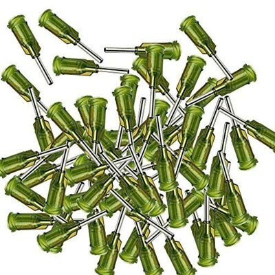 #ad 100pcs Plastic Dispensing Needles Green Screw on Needle Tip Blunt Tip $9.24