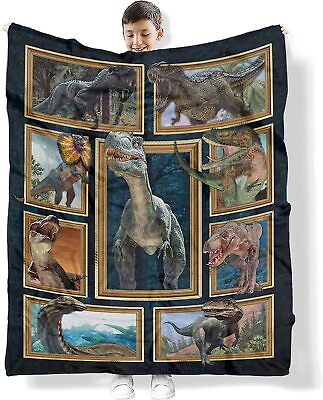 #ad Dinosaur Blanket for Boys Girls Kids Quilt Fleece Sherpa Dinosaur Lover Gift $99.95