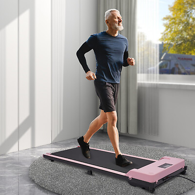 #ad Pink Grey Treadmill Electric Running Jogging Machine Fitness Pad Home Office $161.50