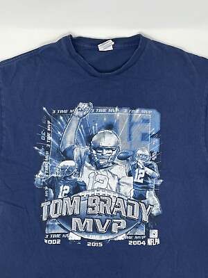 #ad Tom Brady New England Patriots 3 Time NFL MVP T Shirt L $7.50