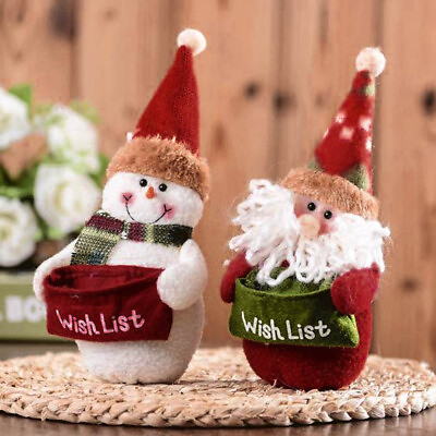 #ad Plush Santa Claus or Snowman Toy Christmas Holiday Decor Choice of Character $12.99