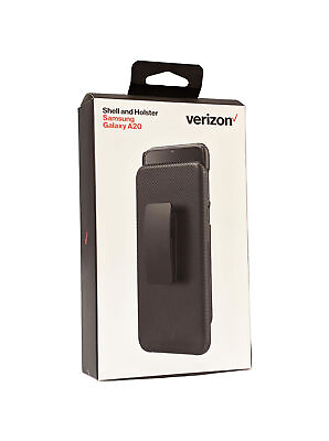 #ad Verizon Shell Holster Combo Case for Samsung Galaxy A20 Black $14.99