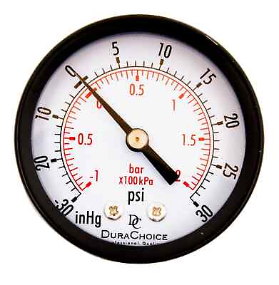 #ad DuraChoice 2quot; Dial Utility Vacuum Pressure Gauge Water Oil Gas 1 4quot; NPT Cen... $476.28