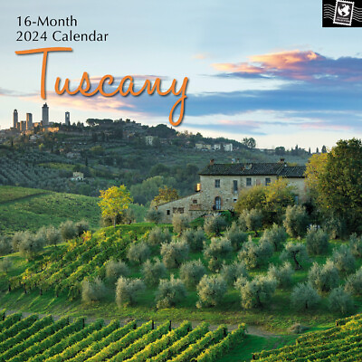 #ad Tuscany 2024 Square Wall Calendar 16 month by Gifted Stationery 14 AU $14.95