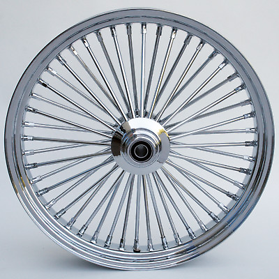 #ad Chrome 48 King Spoke 23quot; x 3.5quot; Front Single Disc Wheel for Harley Custom Models $358.14