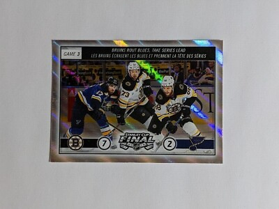 #ad 2019 20 Topps NHL Sticker Collection Blues Bruins Stanley Cup Final Foil #602 C $1.99