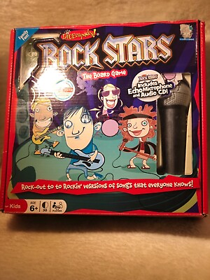 #ad Dicecapades Rock Stars The Board Game Party Singing CD Echo Microphone Complete $19.90