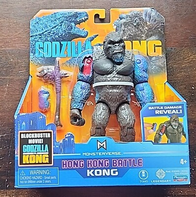 #ad Godzilla vs Kong quot;Hong Kong Battle Kongquot; with Axe amp; Damage Reveal Monsterverse $29.99