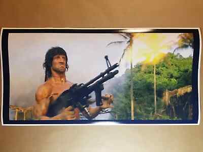 #ad Rambo 12quot;X24quot; Movie Poster Vietnam War Sylvestor Stallone eighties man cave $22.98