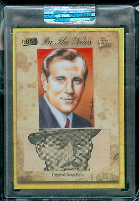 #ad 2019 The Bar Pieces of Past One Time 1 1 Bugsy Siegel Stamp Newspaper Relic $49.95