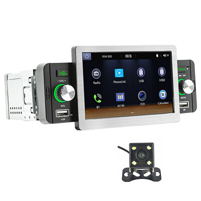 #ad 5in Car Stereo Bluetooth Monitor Touch Screen CarPlay Radio MP5 Player W Camera $89.90