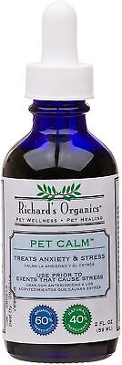 #ad richard s organics pet calm 2 oz. bottle with dropper €“ natural cat and dog $17.06