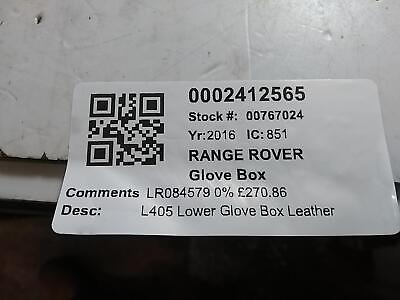 #ad LAND ROVER RANGE ROVER GLOVE BOX V8 AUTOBIOGRAPHY 5 Door Estate CK52 060K63 A 12 GBP 35.00