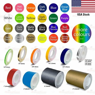#ad Roll Vinyl Pinstriping Pin Stripe DIY Self Adhesive Line Car Tape Decal Stickers $9.45