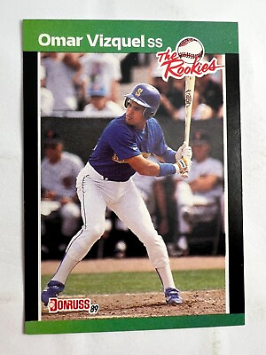 #ad 1989 Donruss The Rookie Baseball Card #53 Omar Vizquel MARINERS $2.01
