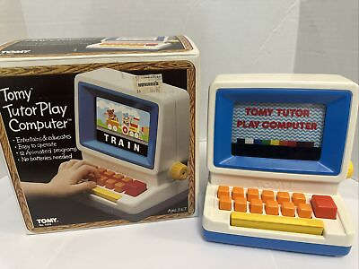 #ad Vintage 1984 Tomy Tutor Play Computer With Box Toy Educational PC Toy RETRO RARE $17.99