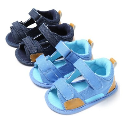 #ad Baby soft sole walking sandals toddler sandals Infant Boys Summer Crib Shoes $4.95