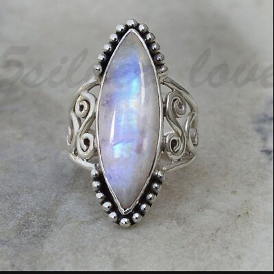 #ad #ad Moonstone Gemstone 925 Sterling Silver Handmade Ring Mother#x27;s Day Jewelry MP 23 $12.54