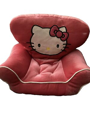 #ad Build a Bear 2010 Hello Kitty Chair Plush Pink Couch Doll Furniture BAB Clean $22.49