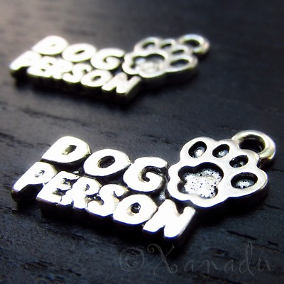 #ad Dog Person Wholesale Antiqued Silver Plate Charms C5710 10 20 Or 50PCs $3.00