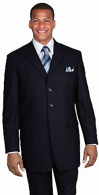 #ad Men#x27;s Basic Single Breast 3 Button Work Suit with Pants Fortino Landi 802P $69.99