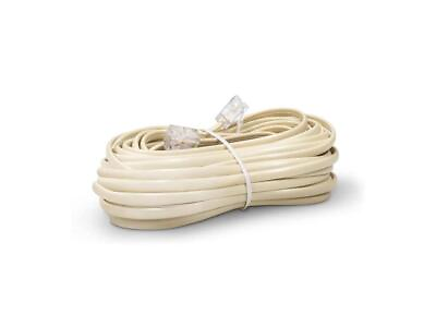 #ad RJ 11 Ethernet Telephone Cord Phone Cable Extension Line Wire Ivory Beige 25 ft $5.95