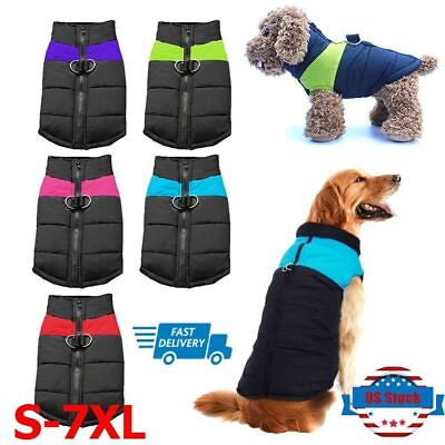 For Pet Dog Clothes Winter Warm Padded Coat Vest Jacket Waterproof Small Large $7.27