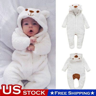 #ad Newborn Kids Baby Boy Girl Infant Clothes Jumpsuit Romper Bodysuit Winter Outfit $16.78