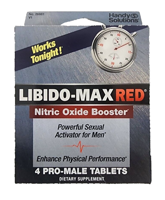 #ad LIBIDO MAX RED NITRIC OXIDE BOOSTER MALE SEXUAL PERFORMANCE ENHANCEMENT 4 PACK $9.99