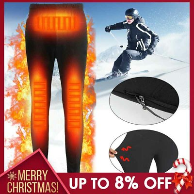 #ad Electric USB Heated Warm Pants Winter Warmer Heating Elastic Trousers Men Women $18.99