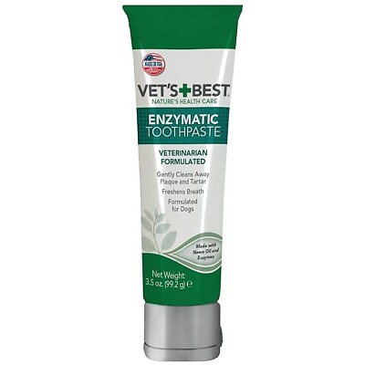 #ad Vet’s Best Enzymatic Dog Toothpaste Teeth Cleaning and Fresh Breath Dental Care $9.69