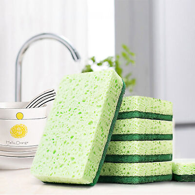 #ad 5pcs Cleaning Sponge Lightweight Multi use Stretchy Fine Texture Washing Sponge $9.43