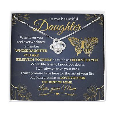 #ad To My Daughter Necklace Gift From Mom Mother and Daughter Personalized Love... $18.95