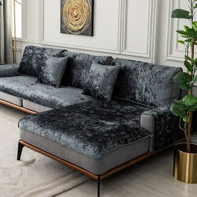 #ad 2023 Sofa cushion modern plush autumn and winter anti skid sofa thickened $33.54