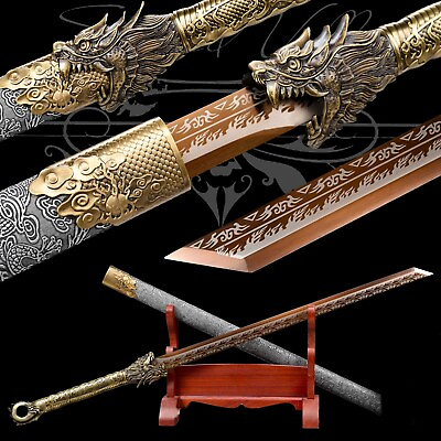 #ad Handmade Katana High Manganese steel Combat Sword Fighting Master Real Full Tang $139.49