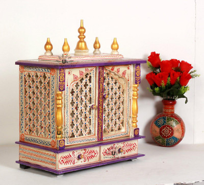 #ad Temple Mandir Pooja Ghar Wooden Handcrafted Hindu Mandapam for Worship Hawan J99 $241.78
