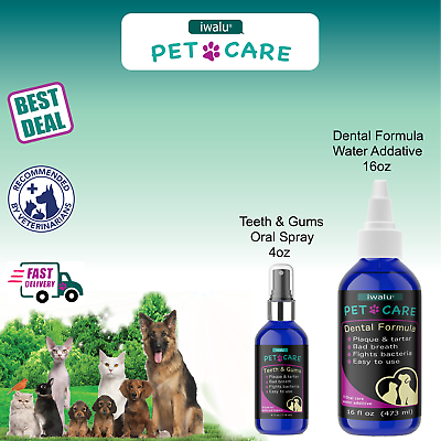 #ad DOG DENTAL CARE Pet Supplies Bad Breath treatment Mouthwash Teeth Cleaning $19.45