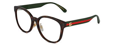 #ad Gucci GG0854SK Designer Reading Glasses Shiny Dark Havana Tortoise Green Red Gol $259.96