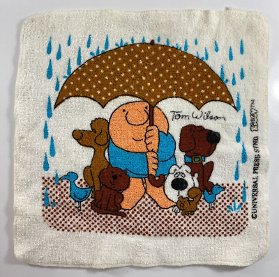 #ad Vintage Royal Treasures Ziggy Tom Wilson Rainy Day Cotton Washcloth NEW $14.99