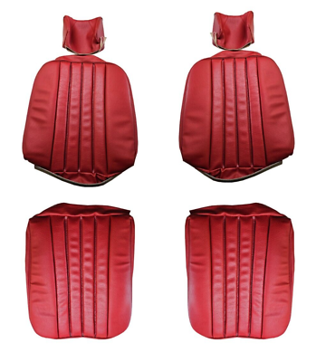#ad Fits Mercedes W113 Pagoda 250SL 230SL 1963 71 Red Vinyl Seat Covers Replacement $510.57