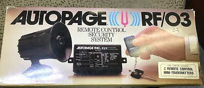 #ad AutoPage RF 03 Professional Vehicle Security Alarm System New In Box $79.99