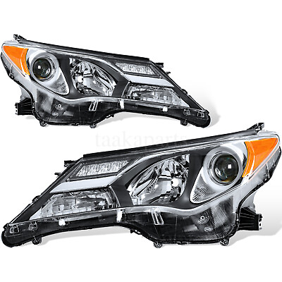 #ad Headlight Headlamp Halogen Clear Lens Pair Fit For 2013 2014 2015 Toyota RAV4 $129.99