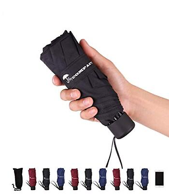 #ad SY COMPACT Travel Umbrella Lightweight Portable mini Compact Umbrellas black $13.83