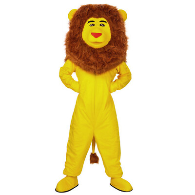#ad Halloween Yellow Fursuit Lion Mascot Costume Cosplay Dress Clothing Xmas Easter AU $310.29