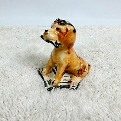 #ad #ad Vintage Ceramic Dog Figurine Pioneer Mose Co. Japan Play Fetch Decor Mid Century $7.50