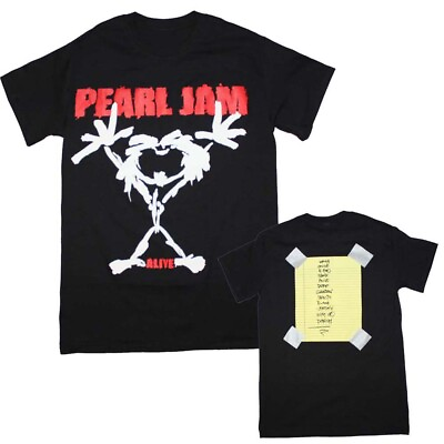 #ad New Pearl Jam Stickman Alive Album Lightweight Grunge Band T Shirt badhabitmerch $24.89