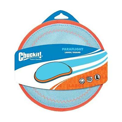 #ad Chuckit Paraflight Flyer Dogs Toys outdoors Play Games Large Blue Orange Colors $13.06