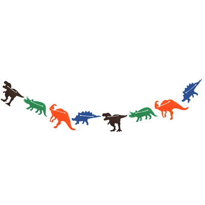 #ad 3 M Party Supplies Colorful Garland Dinosaur Decorations Hanging Flags $7.99