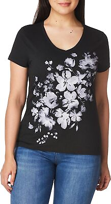 #ad Hanes Women#x27;s Short Sleeve V Neck Graphic T Shirt $29.92